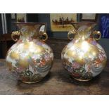 A pair of Japanese baluster vases