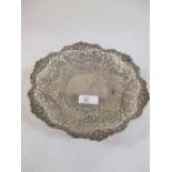 A silver continental fruit dish (.800), maker's mark SSH with fleur de lys and star, pierced and