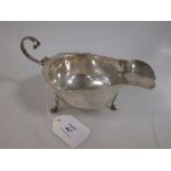 A Georgian style silver sauce boat by Asprey & Co, Birmingham 1927, 3oz