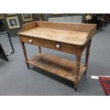 A regency pitch pine wash stand