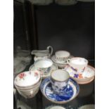 Fourteen pieces of New Hall porcelain