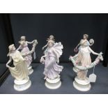 Six Wedgwood limited edition figures from 'the Dancing Hours' collection (6)