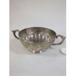 A Mexican (probably) silver two handled bowl by Mendoza, 900/1000