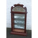 A Muratti's High Class Cigarettes wall mounted dispensing cabinet by O.C. Hawkes Ltd, with