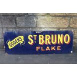 An Ogden's St. Bruno Flake rectangular enamel sign, 34 x 12".