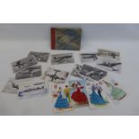 A collection of early black and white postcards of WWI and WWII aircraft; also a small quantity of