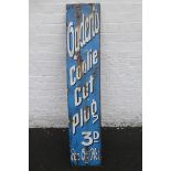 An Ogden's Coolie Cut Plug narrow enamel sign, 12 x 60".