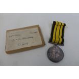 A boxed African General Service Medal with bar for Kenya, awarded to signalman D.R.B. HOLLAND