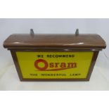 An Osram double sided illuminated lightbox by Cowling both panes cracked, 31 x 19 1/4 x 13".