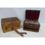 A fine Victorian lady's walnut and brass mounted vanity box by Hastaff and Hannaford 228 Regent