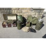 A huge amount of military webbing and equipment.