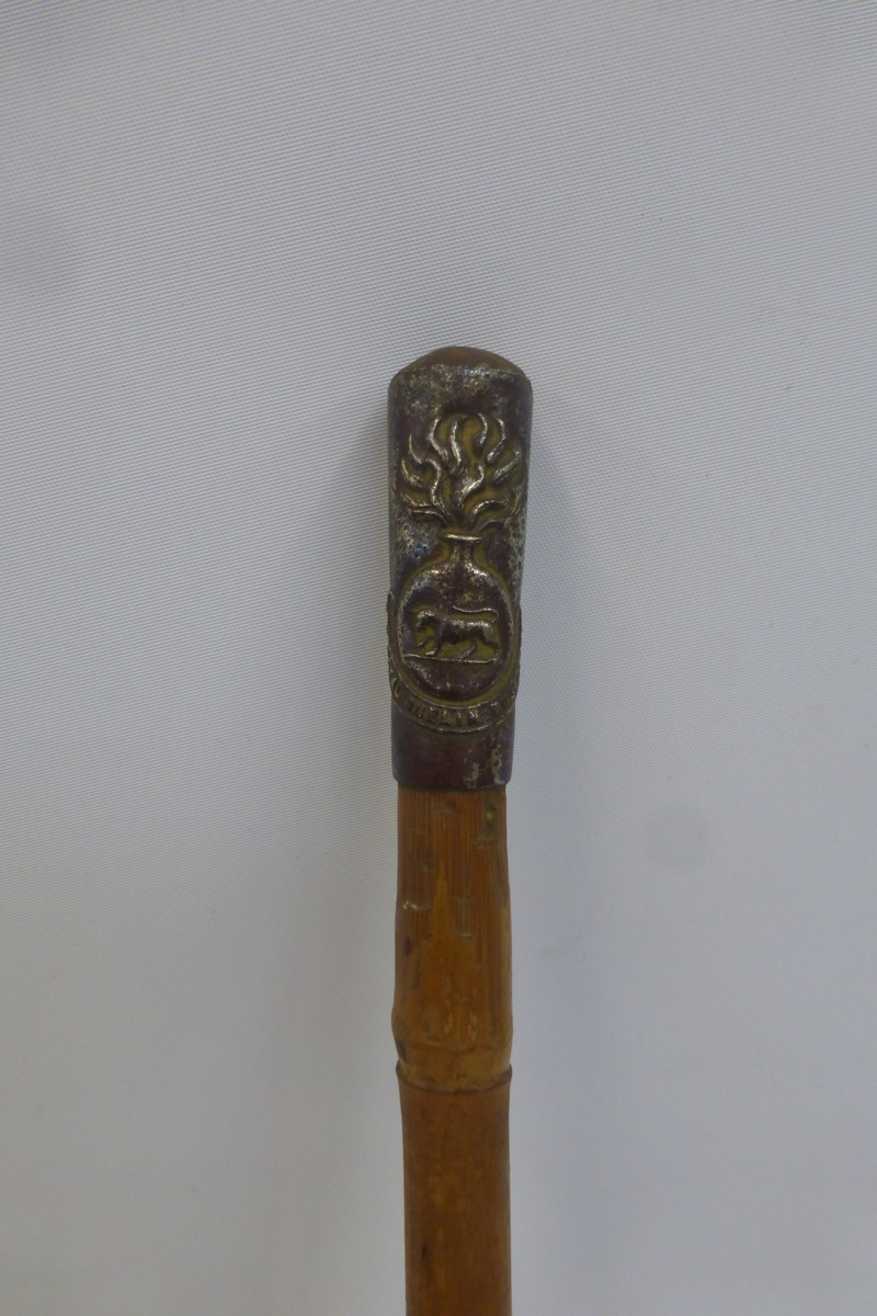 The Royal Dublin Fusiliers swagger stick.