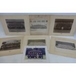 Seven large format military photographs mounted on board including the Sovereigns Platoon S.M.C. 29,