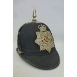 A Duke of Edinburgh's Royal Regiment blue cloth helmet.