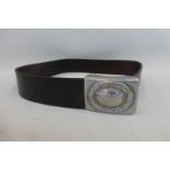 A 1940 dated Third Reich Luftwaffe leather belt with aluminium buckle.