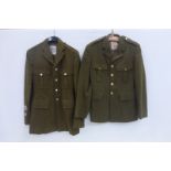 Two Army No. 2 dress uniform jackets including Corps of Signals.