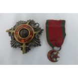 Turkish Order of the Medjidie 1852-1921, slight damage.