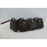 An early leather ammunition bandolier.