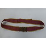 A Victorian army officer's gilt belt buckle.