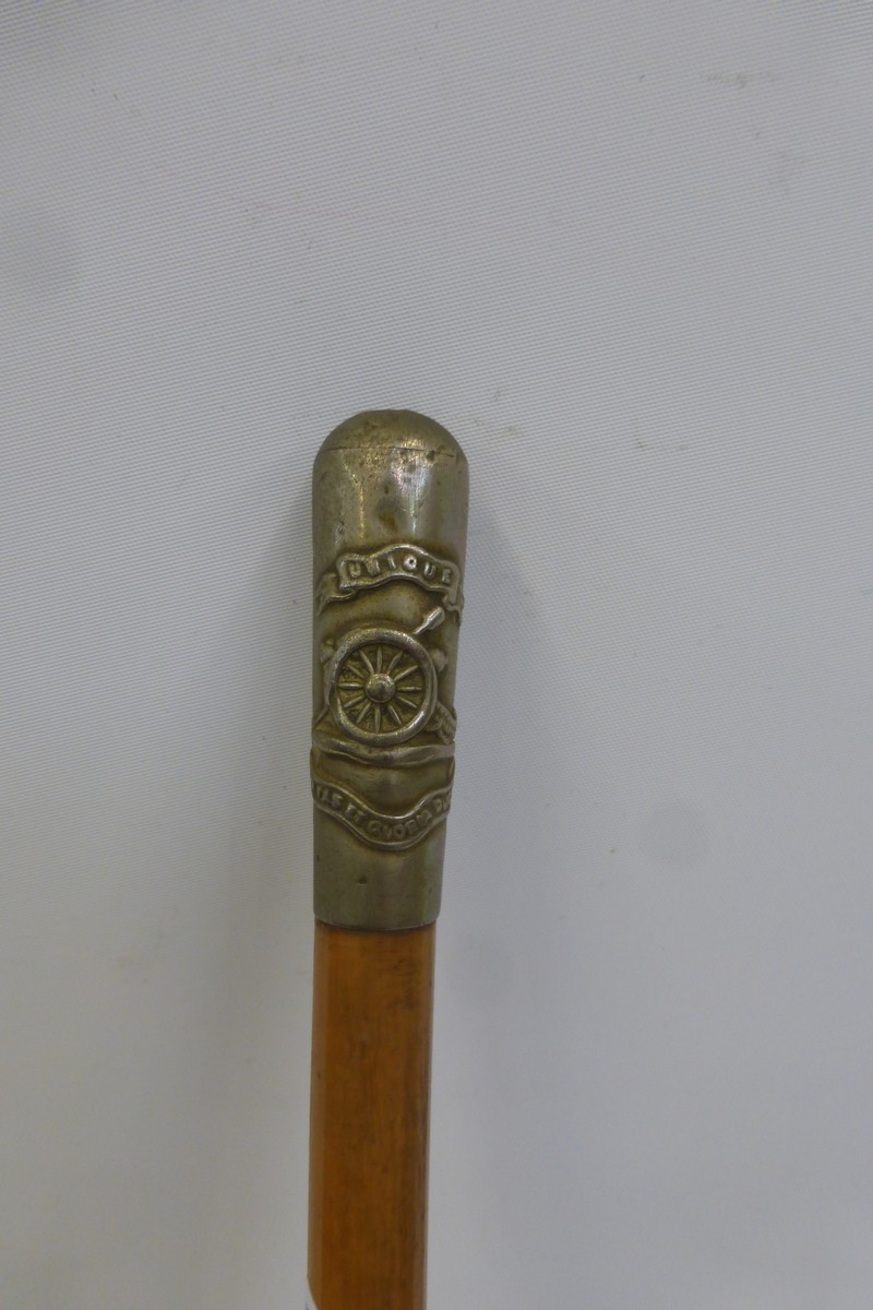 A Royal Artillery swagger stick.