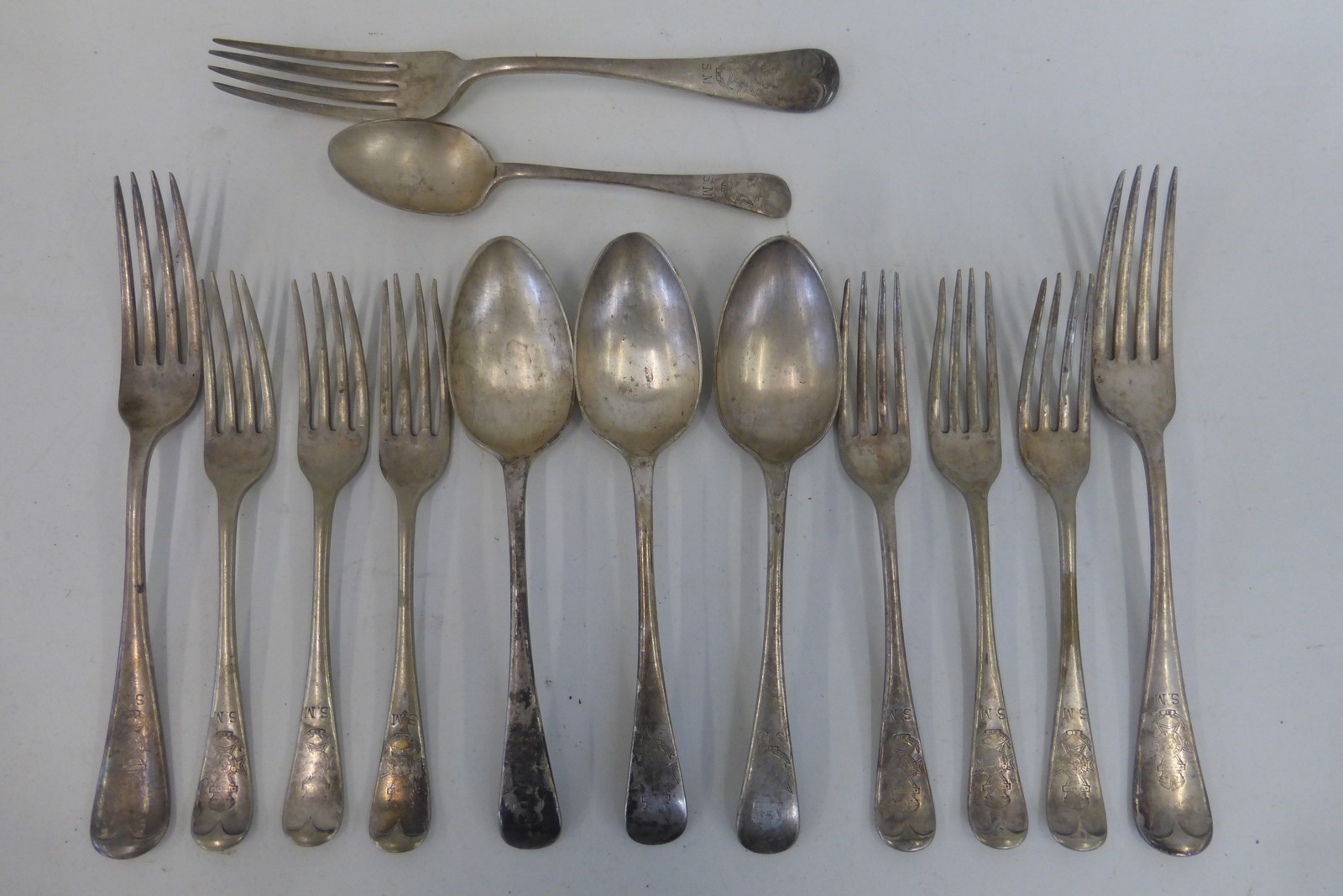 Kings Royal Rifle Corps cutlery from the Sergeants mess.