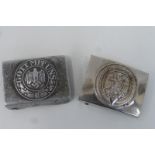 Two WW2 Third Reich belt buckles.