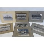 Seven large format military photographs mounted on board of the Wiltshire Regiment in the late