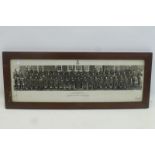 A framed and glazed panoramic photograph of the Warrant Officers and Sergeants of the Royal Dragoons