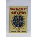 A good Ward & Son Ltd Famous Gold Medal Ales and Stout Brewery Foxearth, Essex pictorial showcard by