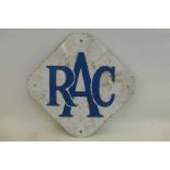 An R.A.C. lozenge shaped enamel sign 14 3/4 x 14 1/2".