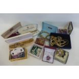 An assortment of costume jewellery including designer and vintage.