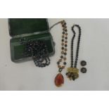 Two early 20th Century necklaces and a Coppola & Toppo necklace and earring set.