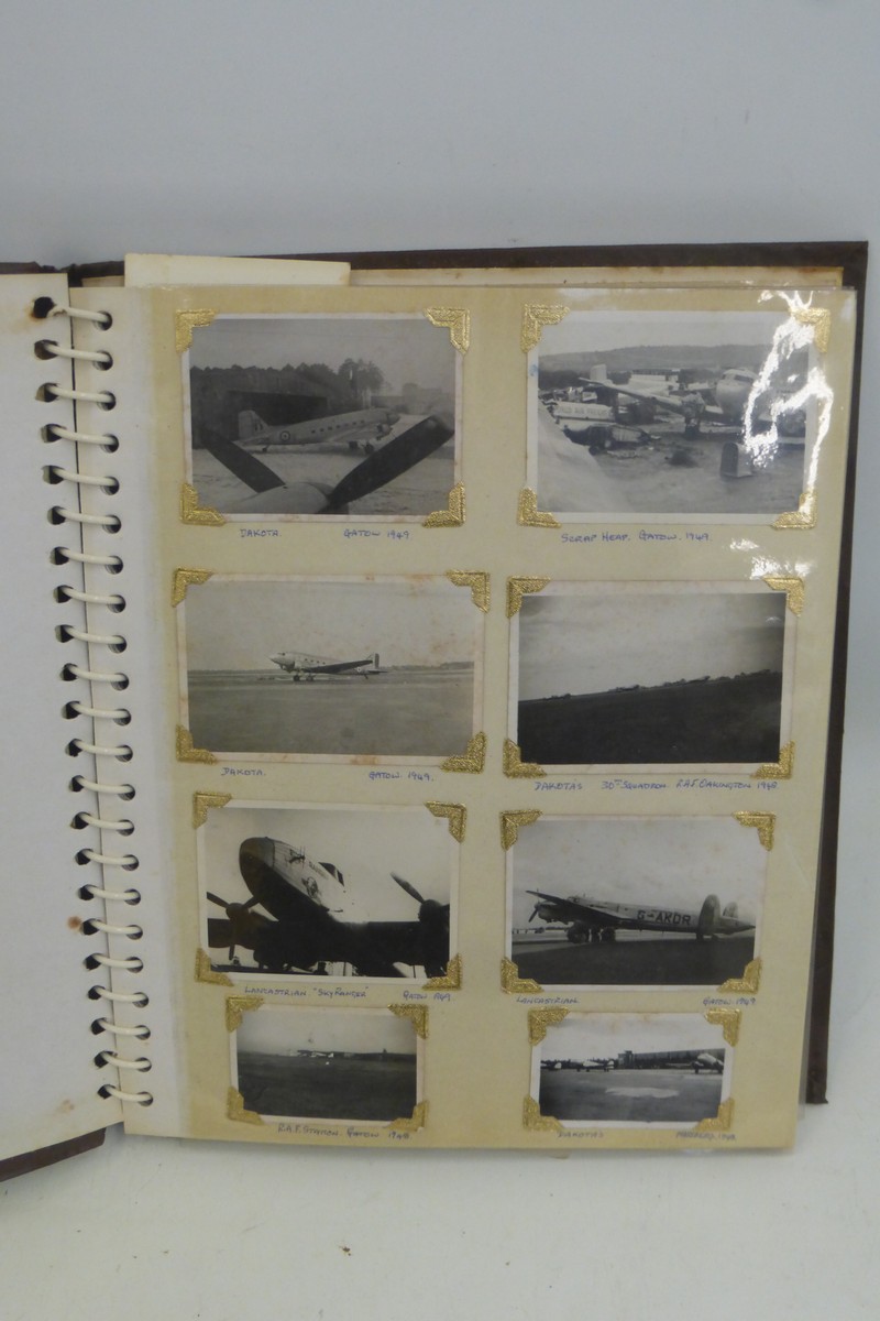 An album of approximately 100 military postcards, cigarette cards and photographs including Third