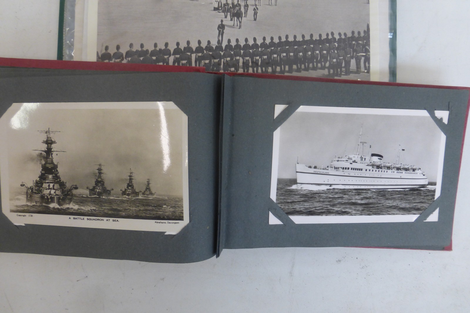 Two albums of 72 military postcards and photographs. - Image 2 of 4