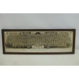 A framed and glazed panoramic photograph approximately 29 3/4 x 10 1/2" of No. 13 Section Royal Army