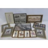 An assortment of 12 framed and glazed military prints and photographs. The submarine image is