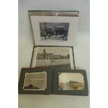 Two albums of 72 military postcards and photographs.