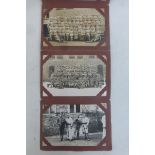 An interesting concertina album of approximately 80 military postcards and photographs.