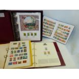 An album of limited edition first day lithographs World Cup Collection, a stamp album and a stock