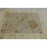 Two cloth backed 1917 maps of France and Belgium.