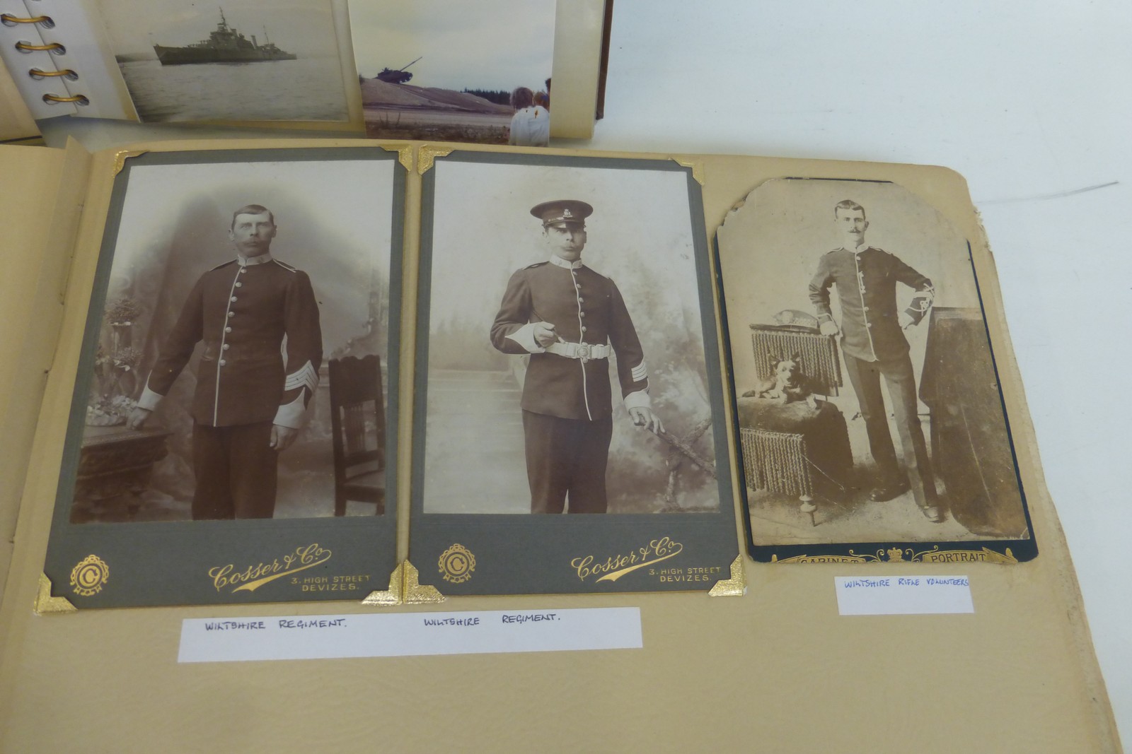 Two albums of more than 80 interesting military photographs and Christmas cards. - Image 2 of 4