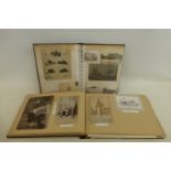 Two albums of more than 80 interesting military photographs and Christmas cards.