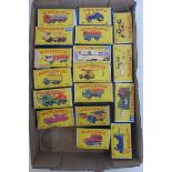 Seventeen boxed Matchbox Lesney die-cast models.