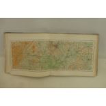 A 1922 Ordnance Survey Atlas of Great Britain combining 24 folios on cloth of England and Wales,