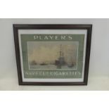 A framed and glazed Player's Navy Cut Cigarettes pictorial showcard, 27 1/4 x 23".