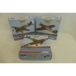 Three boxed Corgi Limited Edition Aviation Archives die-cast models - the Aces of the Commonwealth