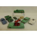 DINKY Toys - a small selection of unboxed models including Mercedes Benz no.237, also three Lesney