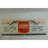 A Mudd's of Grimsby rectangular fish poster, 20 x 7 1/2".