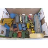 DINKY TOYS - a selection of playworn models including a Pullmore Transporter; also several