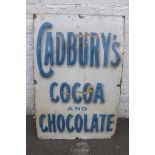 A Cadbury's Cocoa and Chocolate rectangular enamel sign, no.605, 24 x 36".